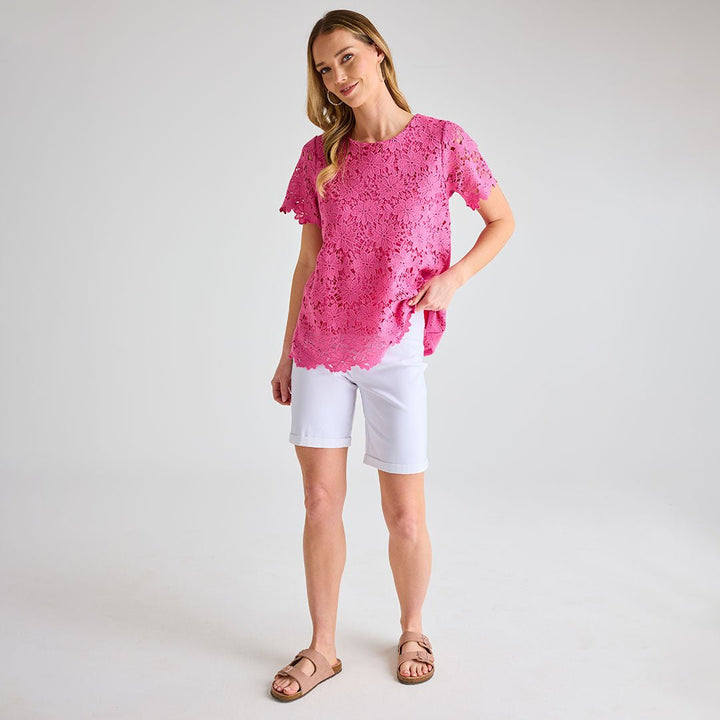 Pink Crochet Flower Top from You Know Who's