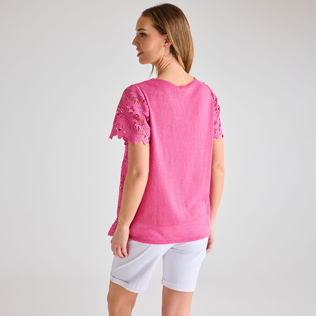 Pink Crochet Flower Top from You Know Who's