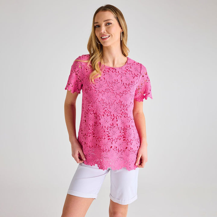Pink Crochet Flower Top from You Know Who's
