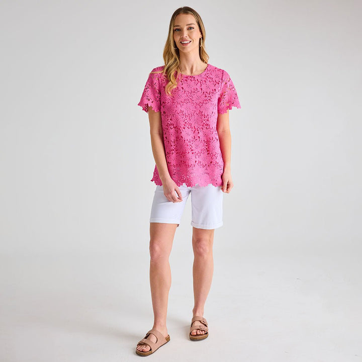 Pink Crochet Flower Top from You Know Who's