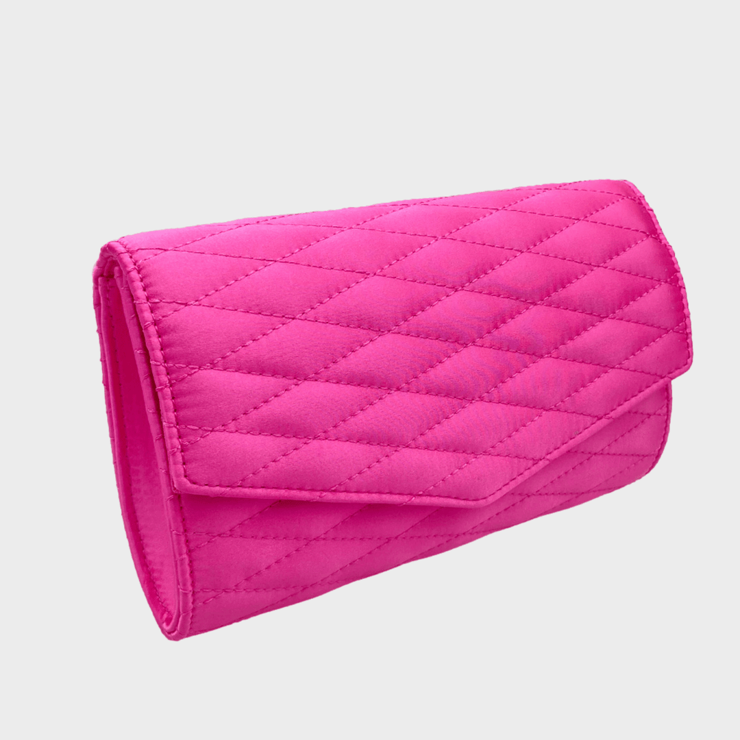 Pink Diamond Quilted Clutch Bag from You Know Who's