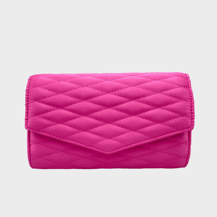Pink Diamond Quilted Clutch Bag from You Know Who's