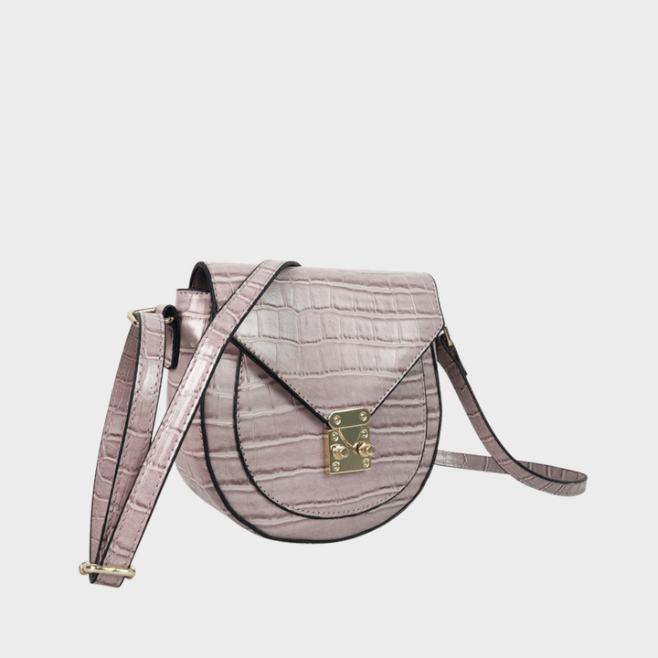 Pink Faux Croc Crossbody Bag from You Know Who's