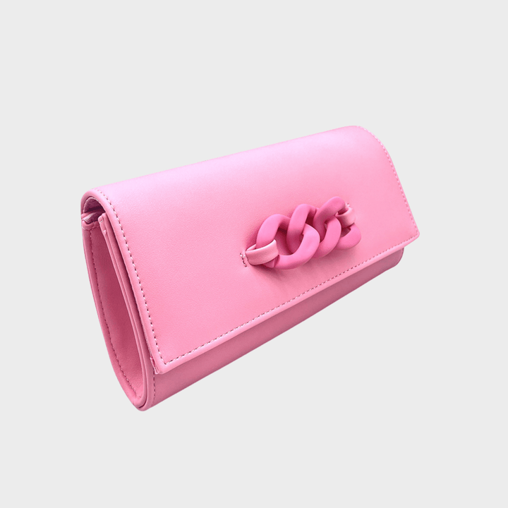 Pink Faux Leather Clutch Bag from You Know Who's