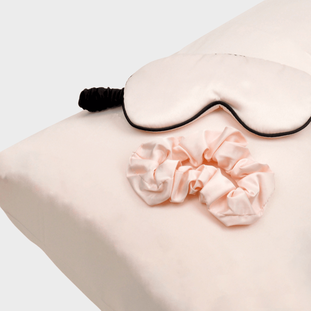 Pink Pillowcase Eyemask & Scrunchie Set from You Know Who's