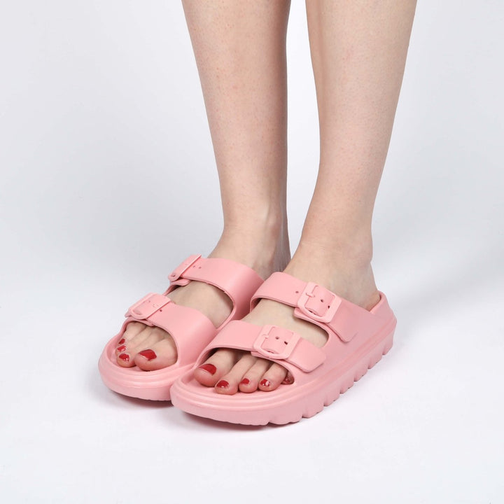 Pink Platform Sliders from You Know Who's