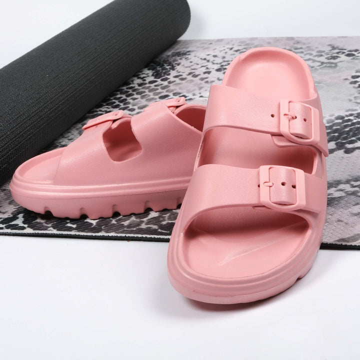 Pink Platform Sliders from You Know Who's