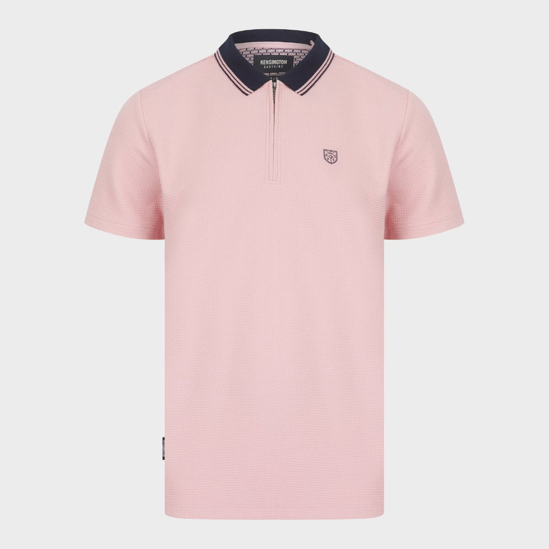 Pink Zip Neck Polo from You Know Who's