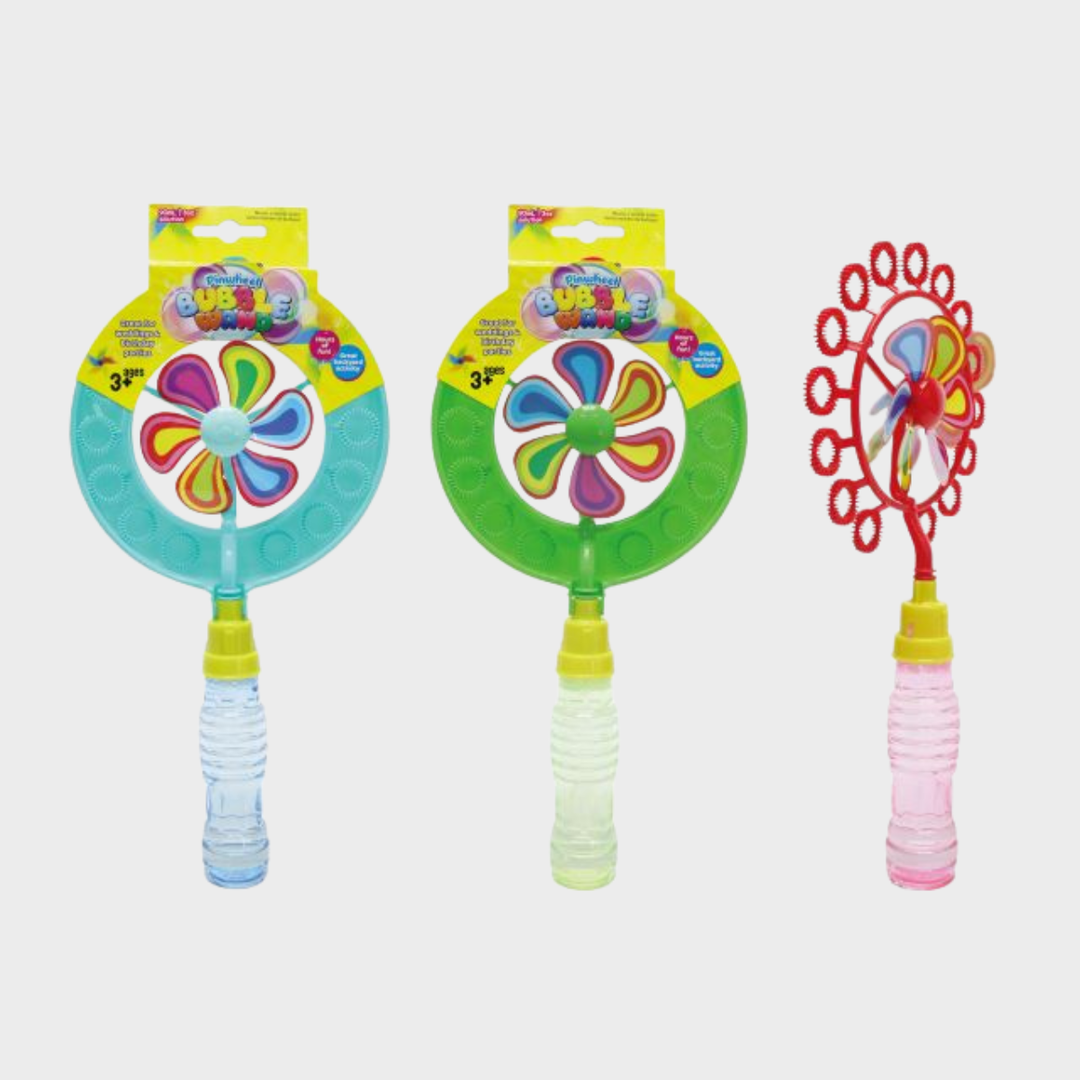 Pinwheel Bubble Wand 90mL 3 Assorted from You Know Who's
