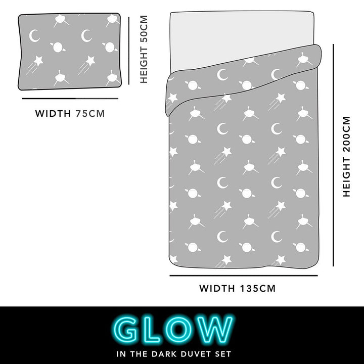Planets Glow in the Dark Duvet Set from You Know Who's