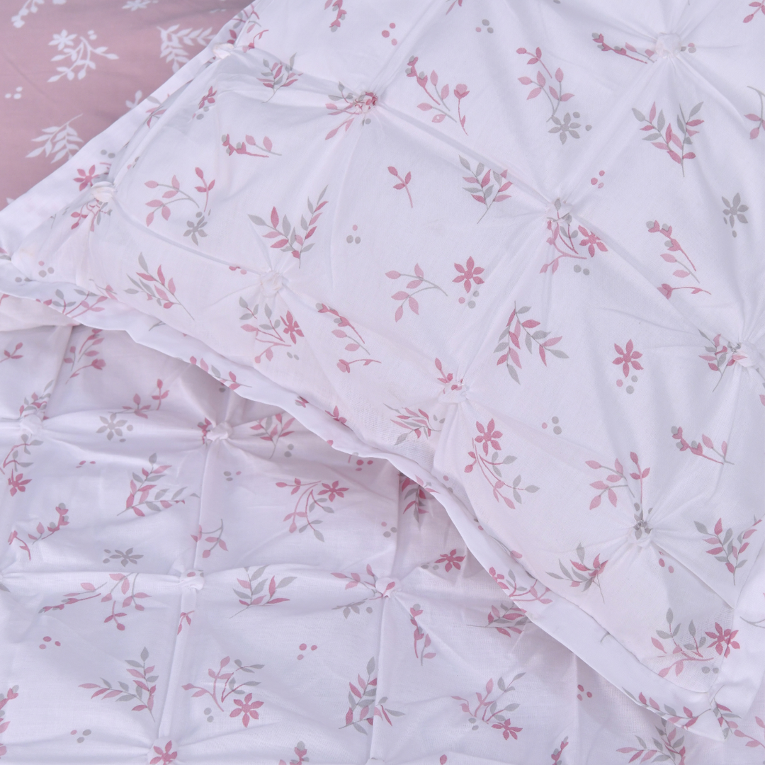 Sleepdown Rouched Pleat Ditsy Duvet Set
