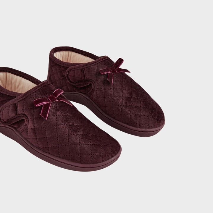 Plum Quilted Fullback Slippers from You Know Who's