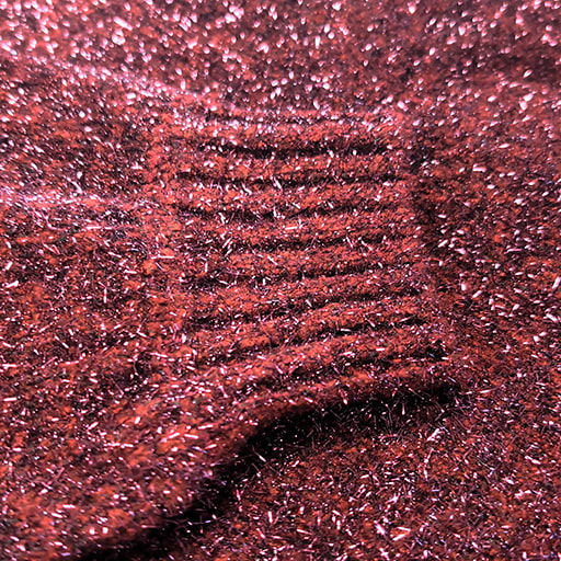 Ladies Wine Lurex Bow Tie Jumper Closeup Video Thumbnail