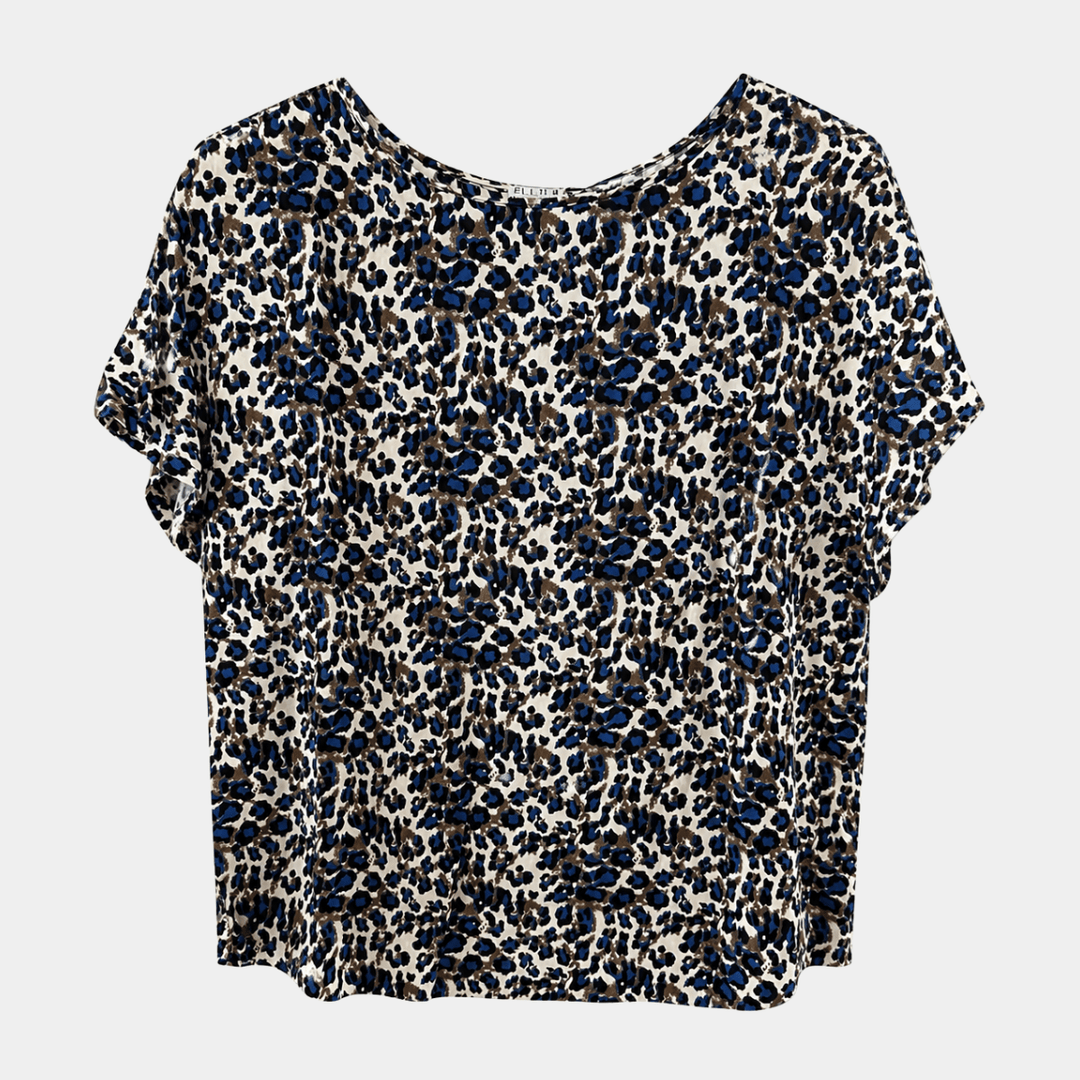 Printed Blue Animal Viscose Top from You Know Who's