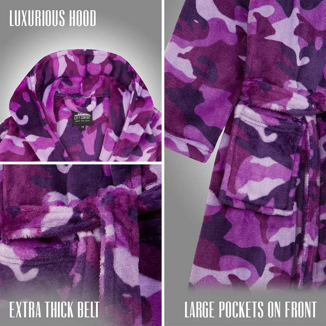 Purple Camo Hooded Dressing Gown from You Know Who's