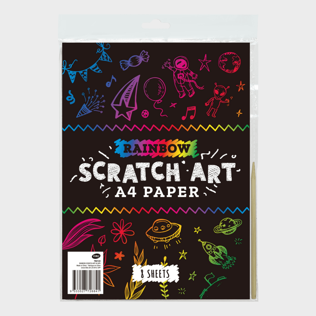 Rainbow Scratch Paper A4 8 Pack from You Know Who's