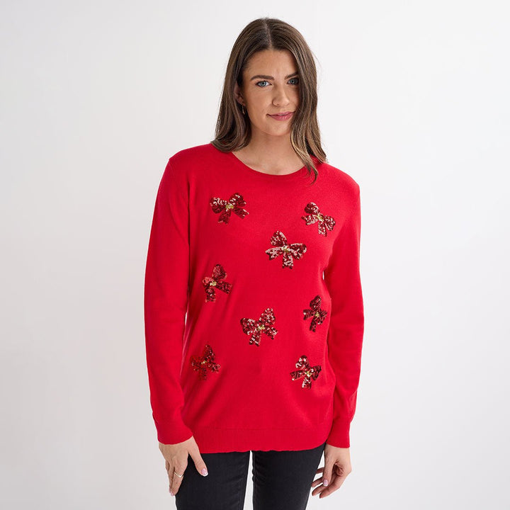 Red Bows Christmas Jumper from You Know Who's