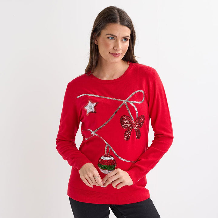 Red Bunting Christmas Jumper from You Know Who's