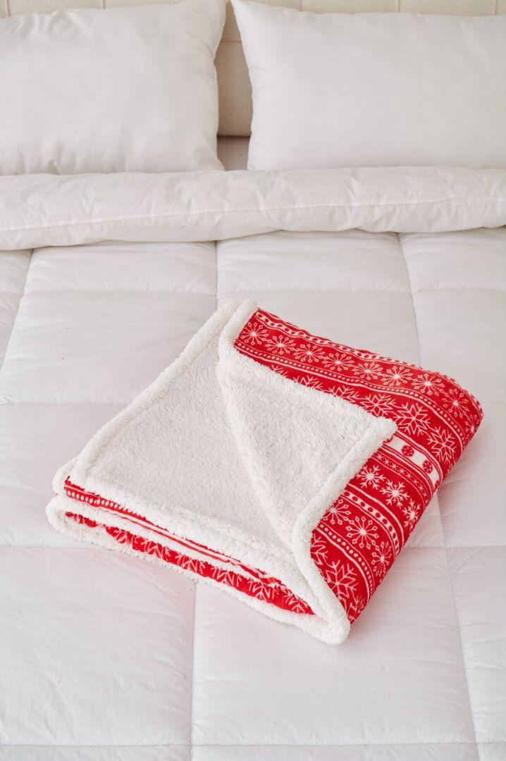 Red Fleece Fairisle Throw 150 x 200cm from You Know Who's