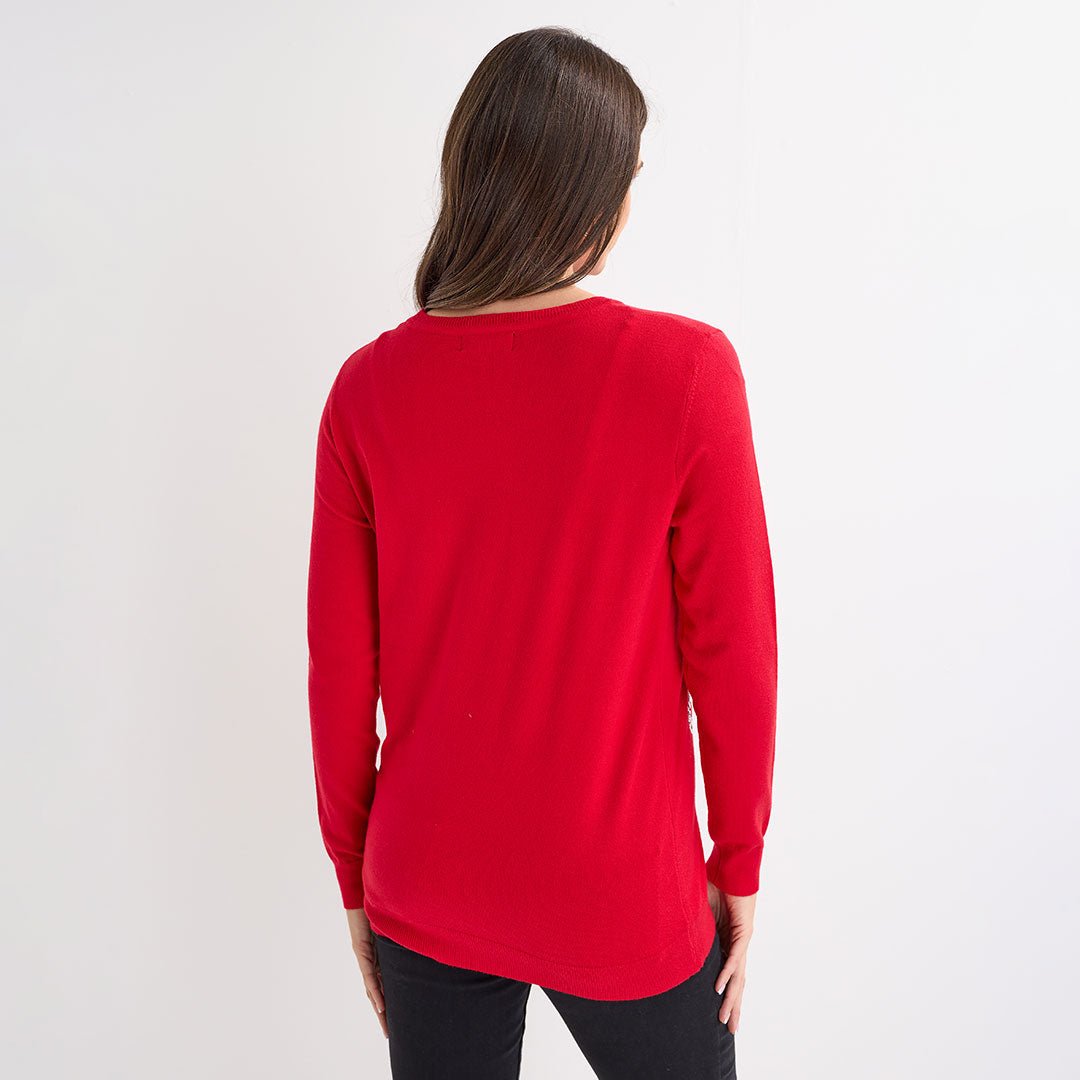 Red Silver Bows Christmas Jumper from You Know Who's