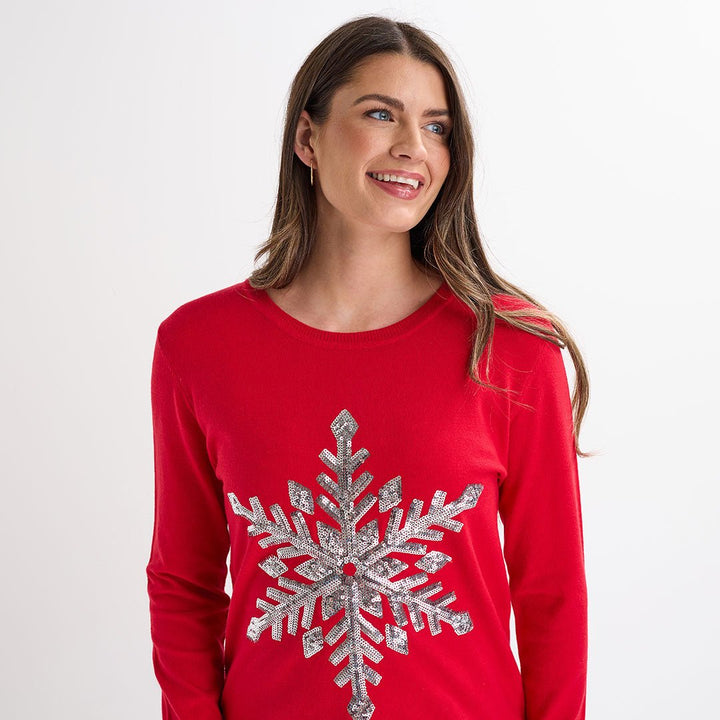 Red Snowflake Christmas Jumper from You Know Who's