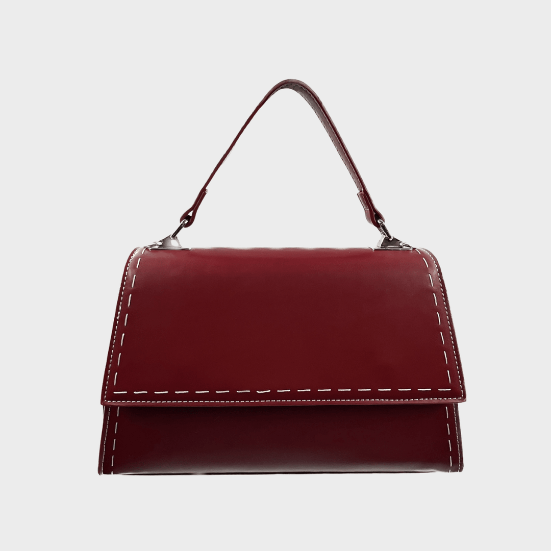 Red Structured Flap Shoulder Bag from You Know Who's