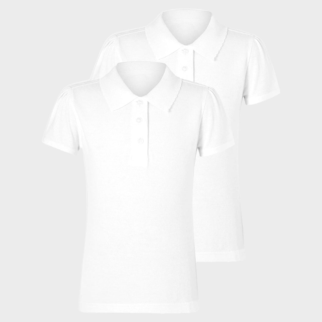 Regular Fit Girls White 2PK Polo Shirt from You Know Who's