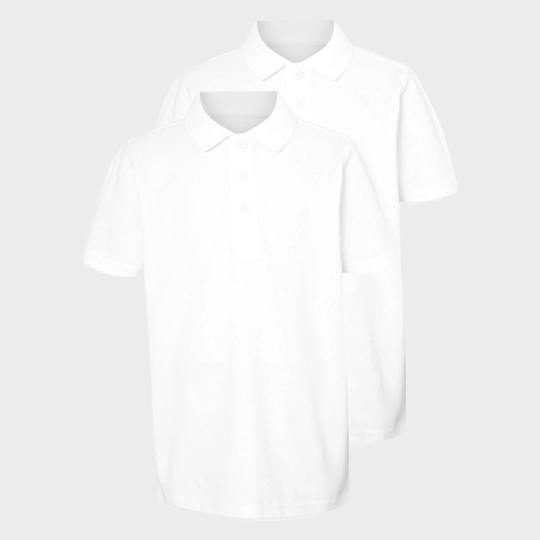 Regular Fit Short Sleeve White 2PK Polo Shirt from You Know Who's