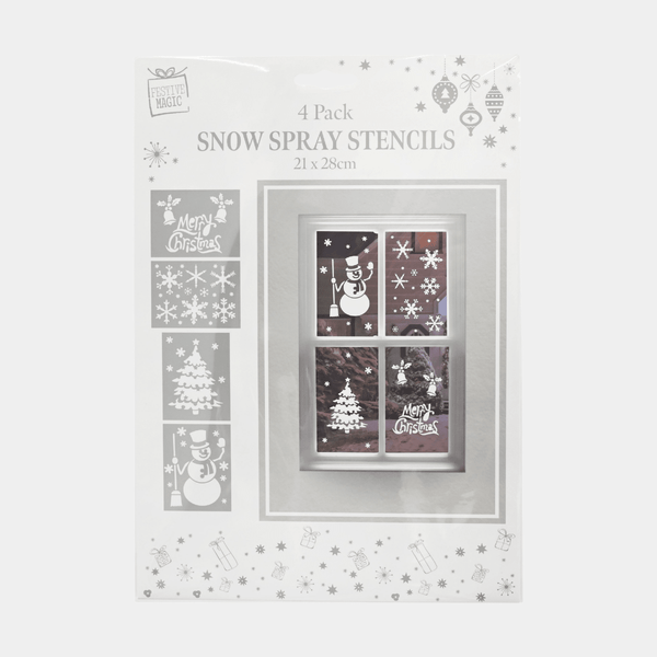 Reusable Christmas Snow Stencil from You Know Who's