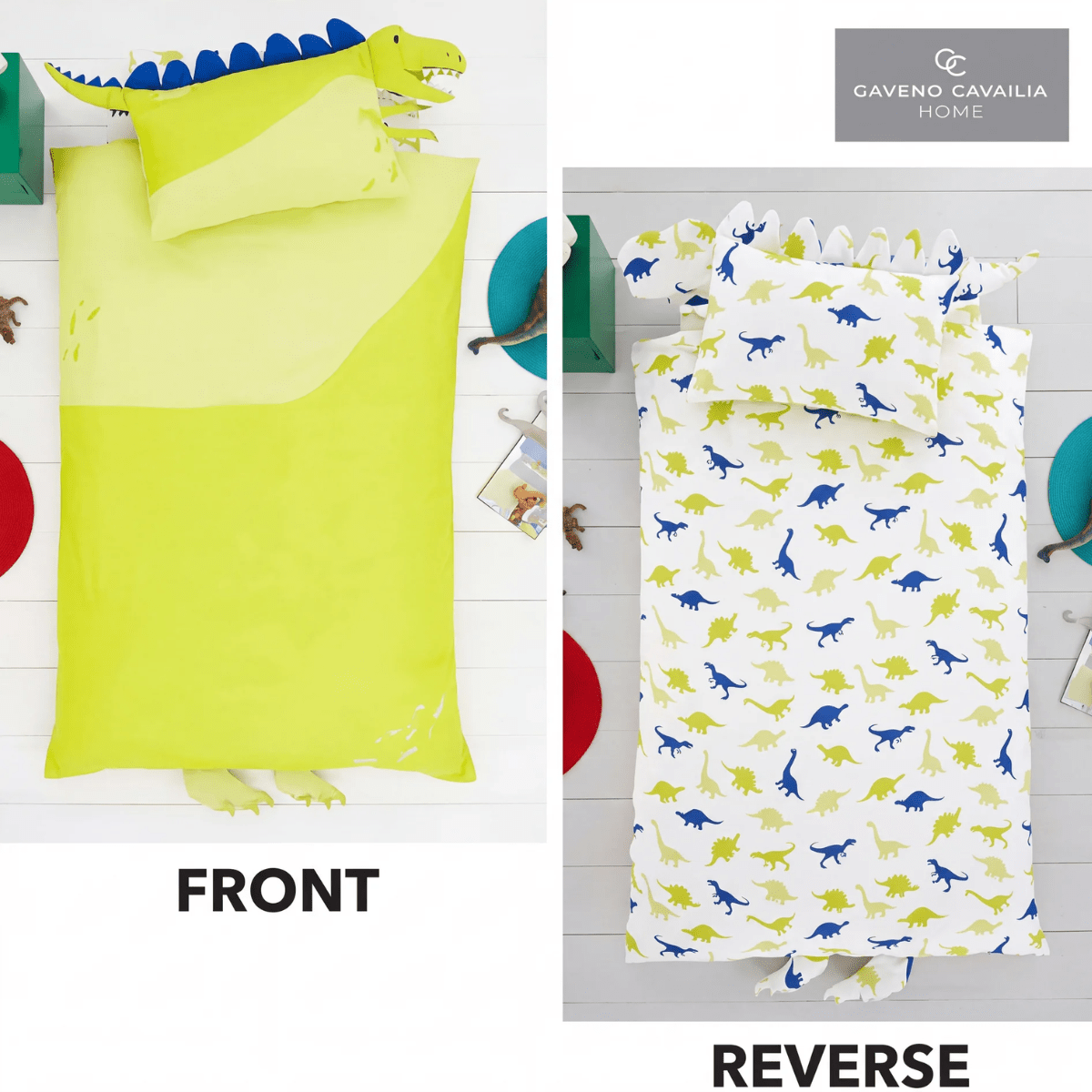 Reversible Dino Single Duvet Set from You Know Who's