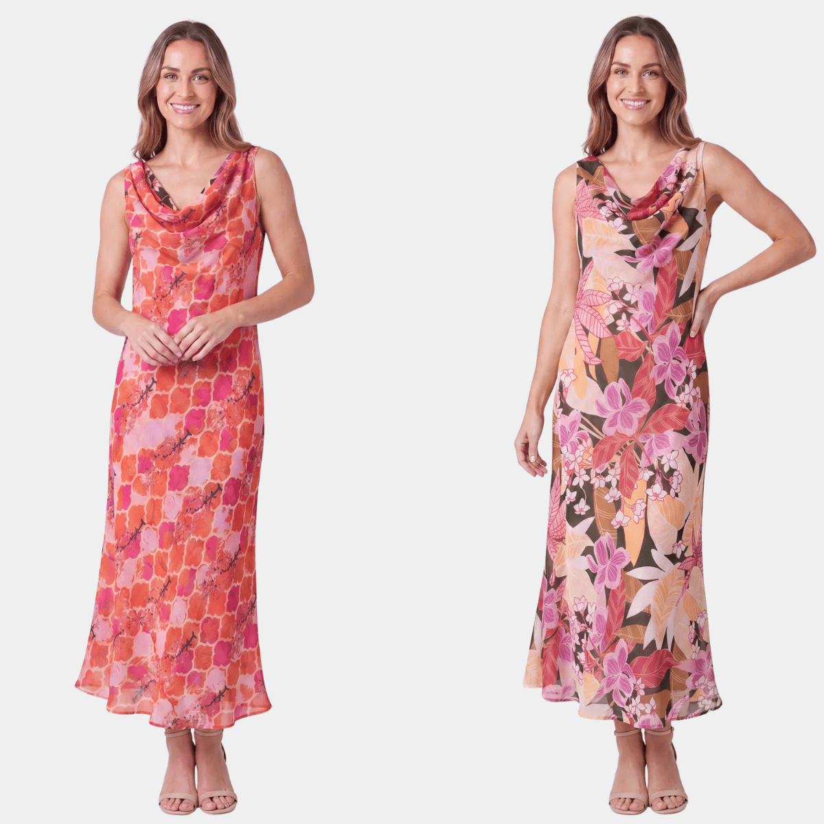 Reversible Draped Cowl Neck Midi Dress from You Know Who's