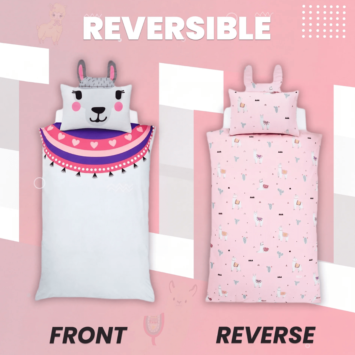 Reversible Llama Single Duvet Set from You Know Who's
