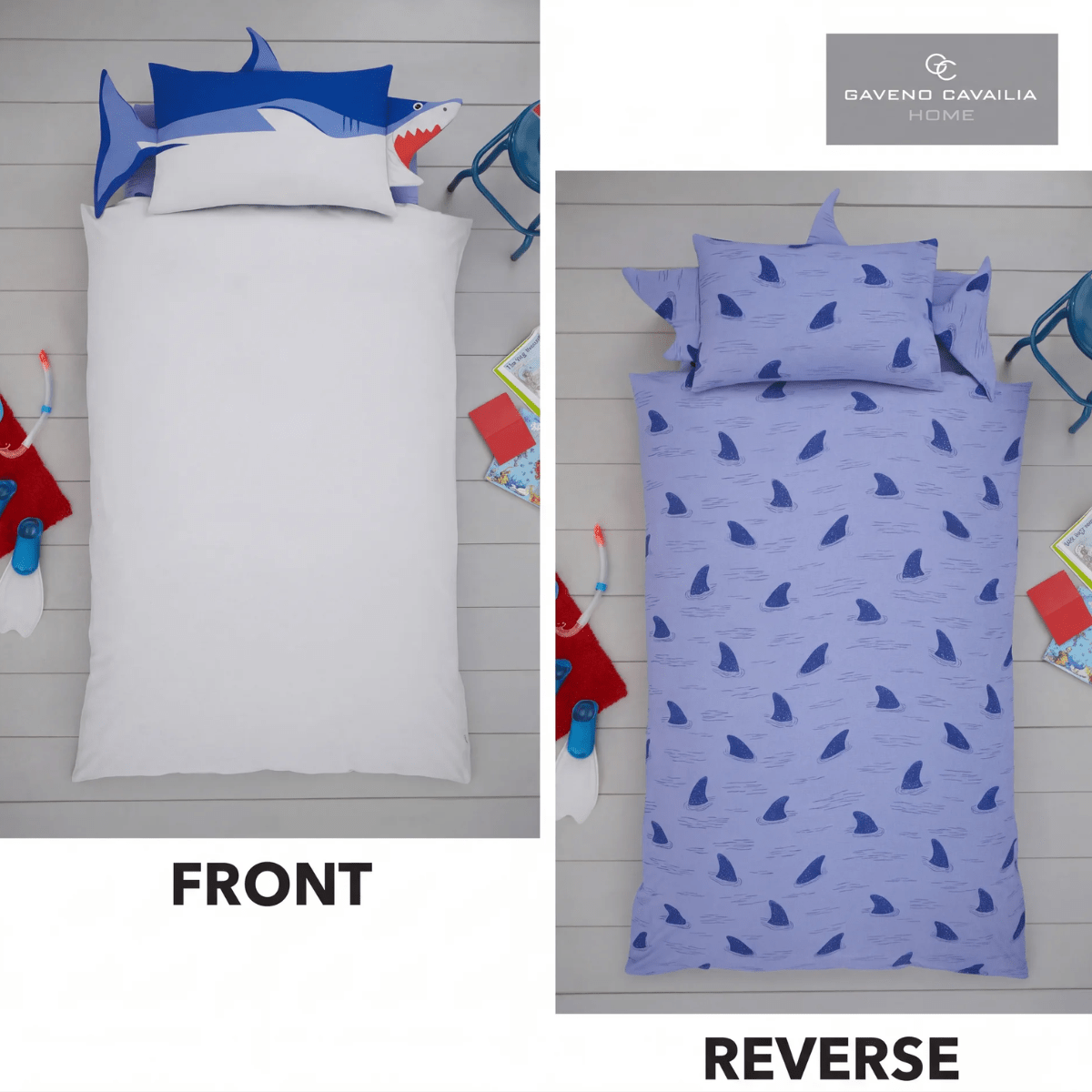 Reversible Shark Single Duvet Set from You Know Who's