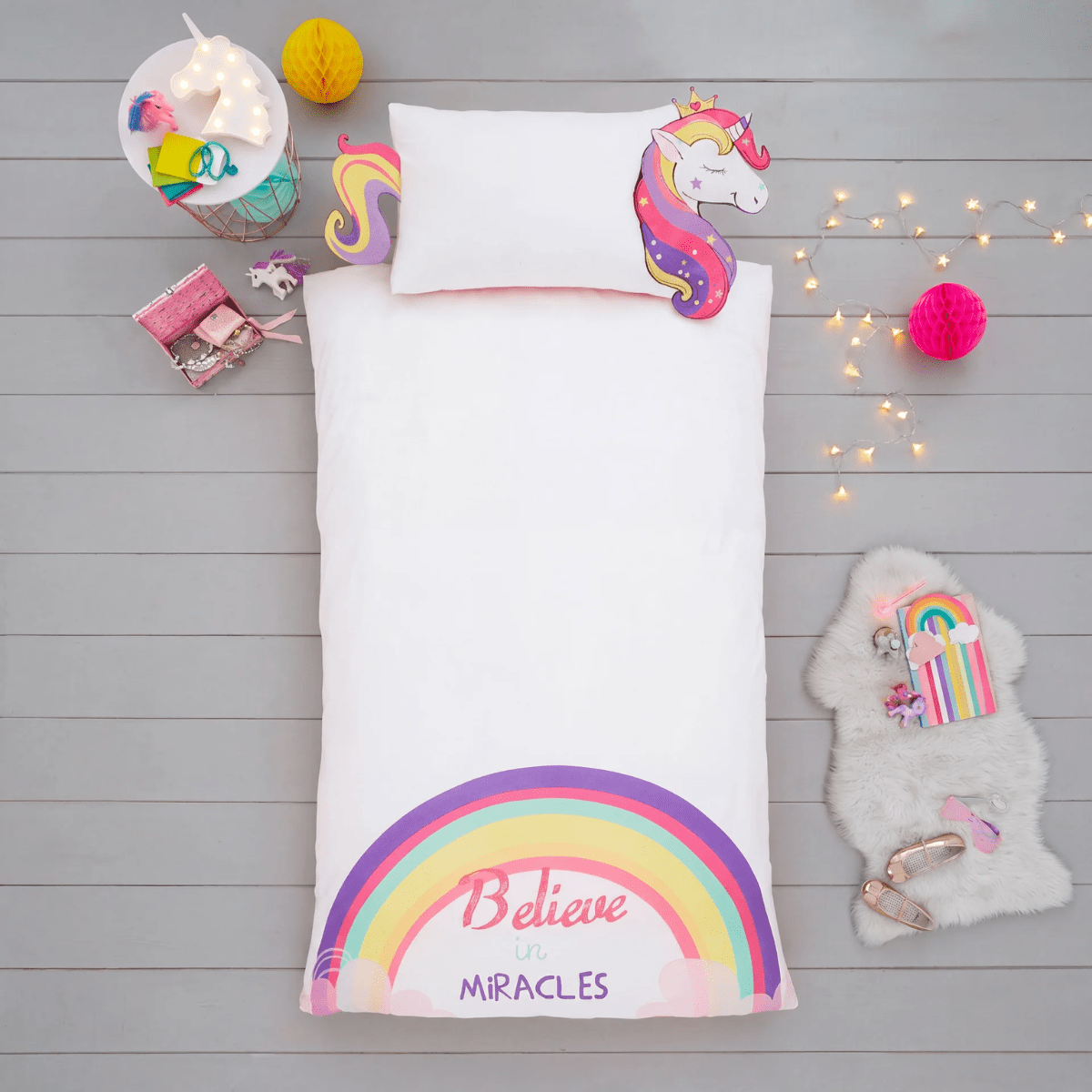 Reversible Unicorn Single Duvet Set from You Know Who's