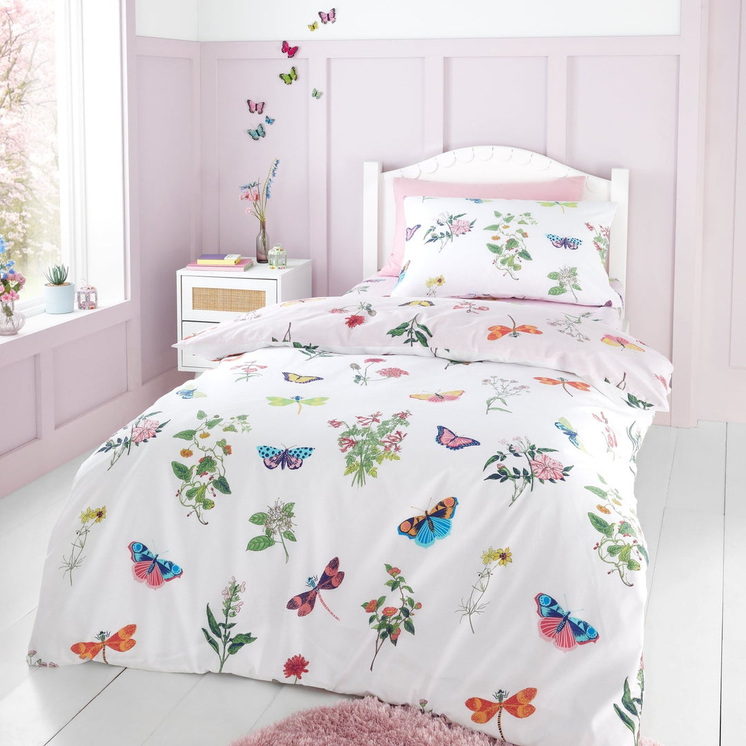RHS Reversible Butterfly Garden Pink Quilt Set from You Know Who's