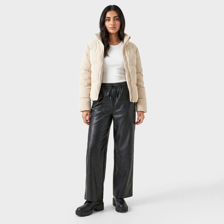 RI Black Wide Leg Faux Leather Trousers from You Know Who's