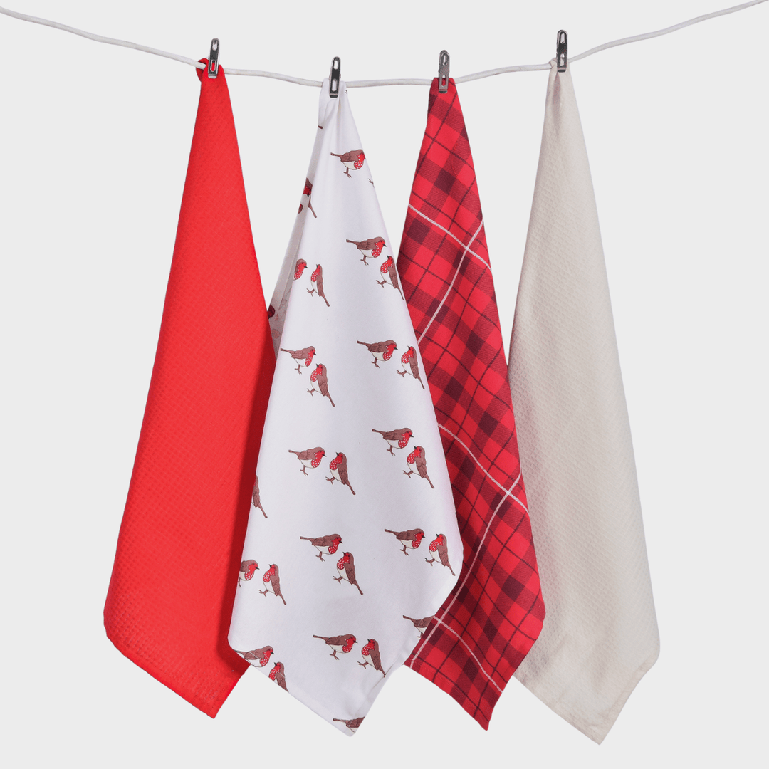 Robin Waffe 4pk Tea Towels from You Know Who's