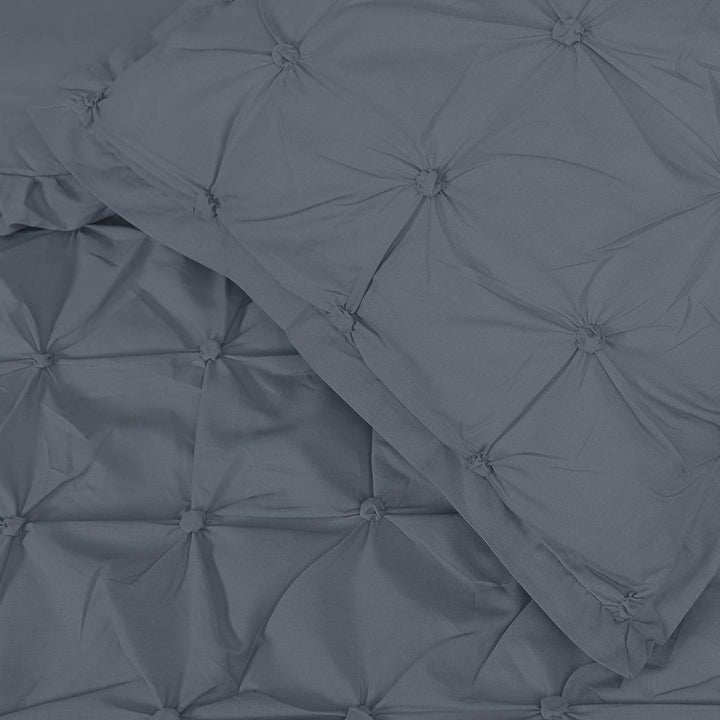 Ruched Pleat Charcoal Duvet Cover from You Know Who's