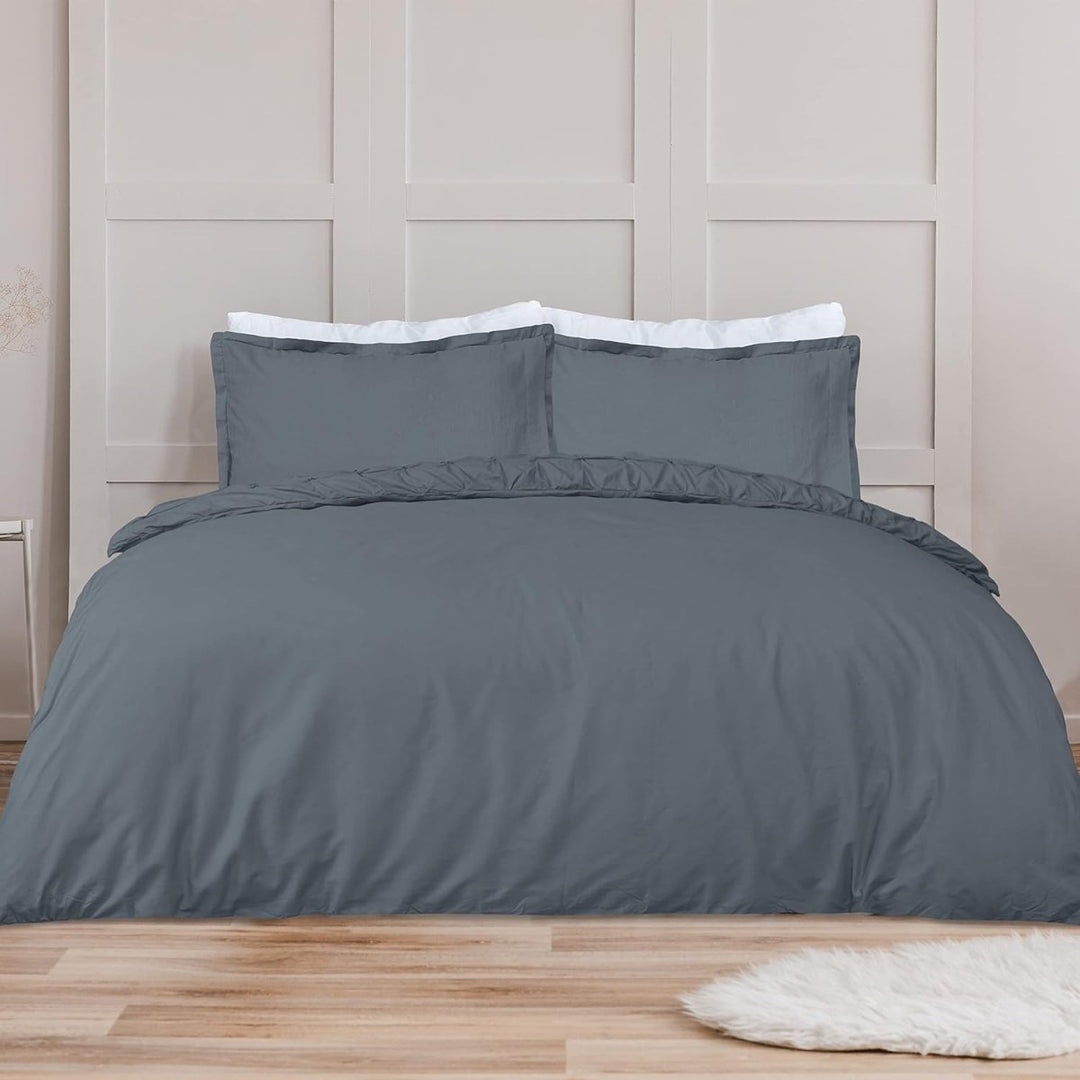Ruched Pleat Charcoal Duvet Cover from You Know Who's