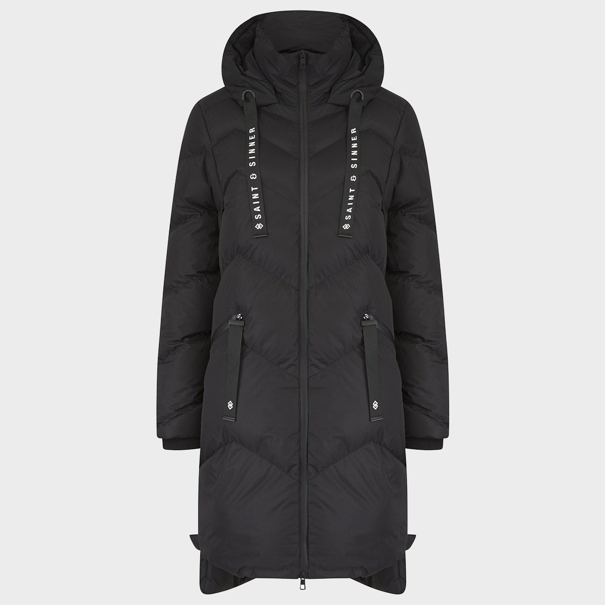 padded coats all saints puffer jacket women's
