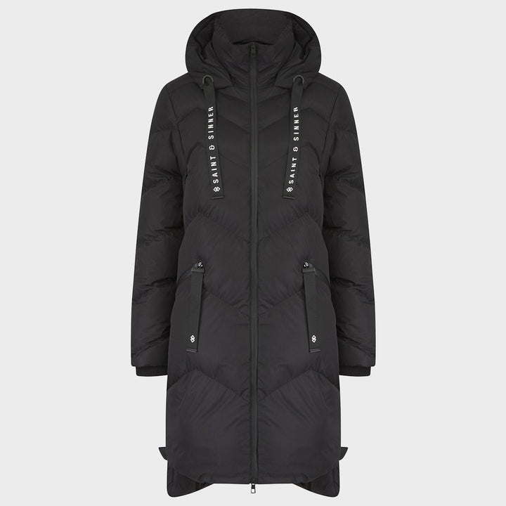 Saint and Sinner Black Quilted Coat from You Know Who's