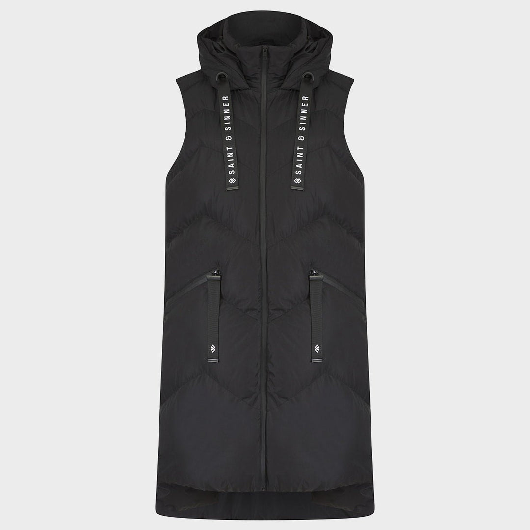 Saint and Sinner Black Quilted Gilet from You Know Who's