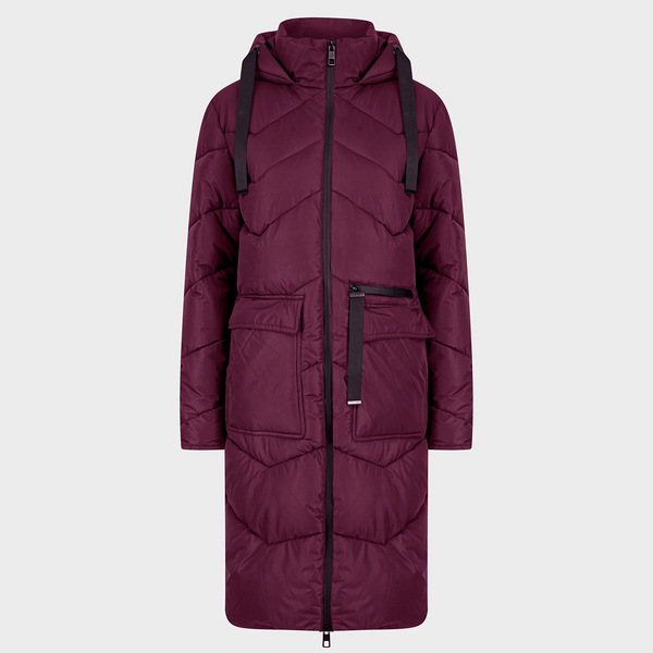 Saint and Sinner Fig Chevron Padded Coat from You Know Who's