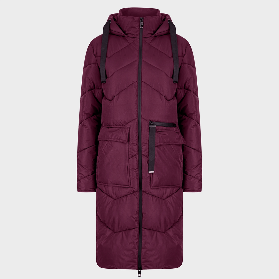 Saint and Sinner Fig Chevron Padded Coat from You Know Who's