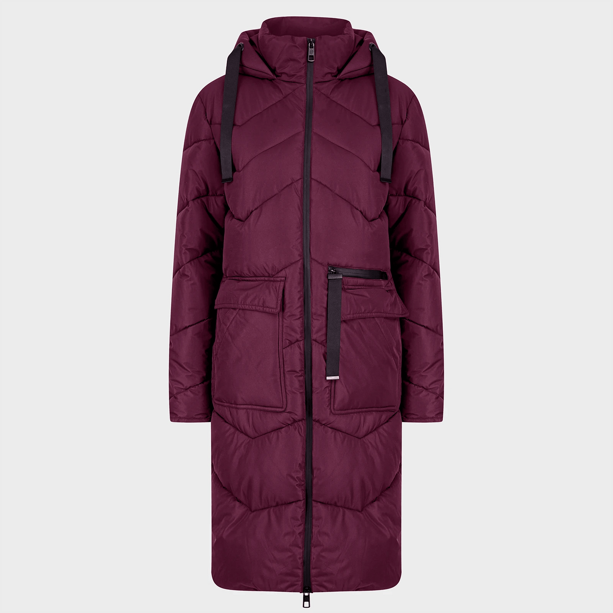 Saint and Sinner Fig Chevron Padded Coat from You Know Who's