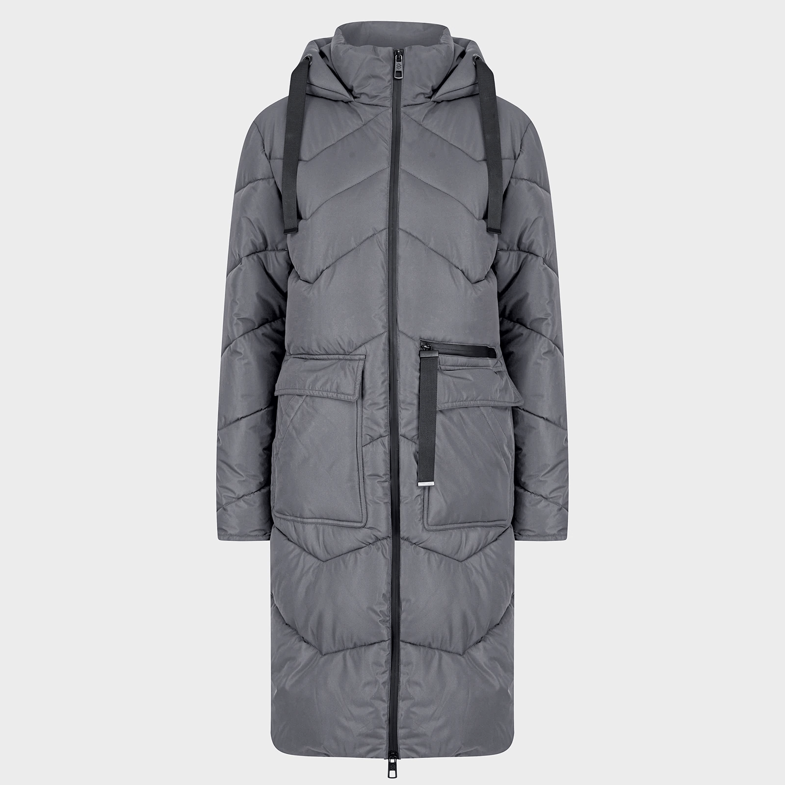 Saint Sinner Graphite Chevron Padded Coat