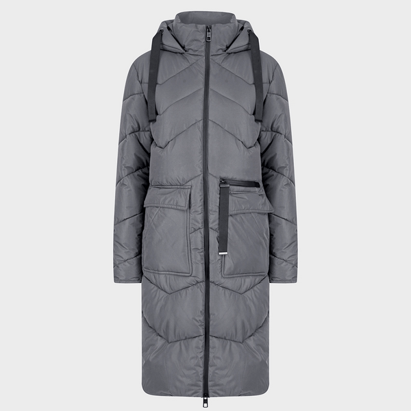 Saint and Sinner Graphite Chevron Padded Coat from You Know Who's
