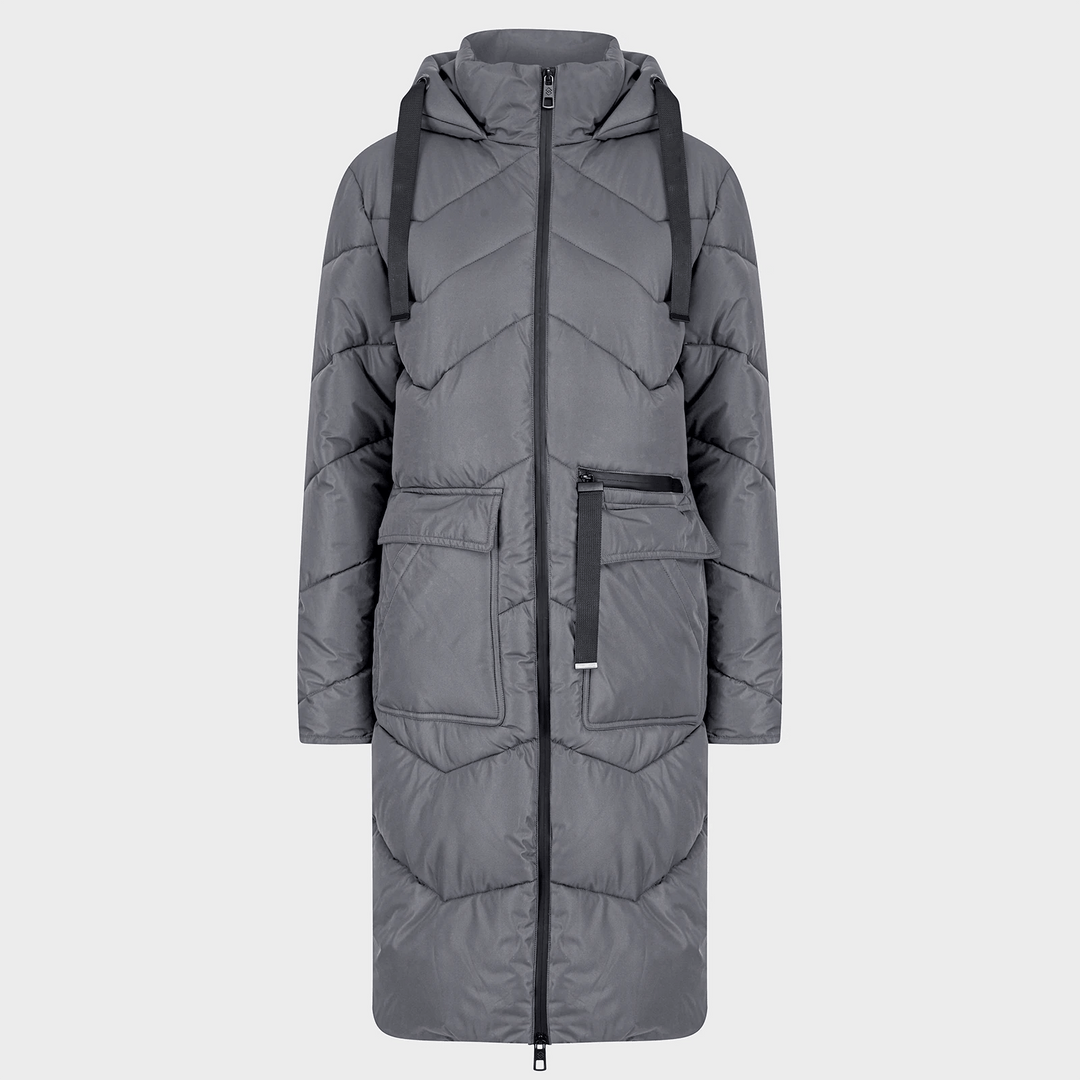 Saint and Sinner Graphite Chevron Padded Coat from You Know Who's