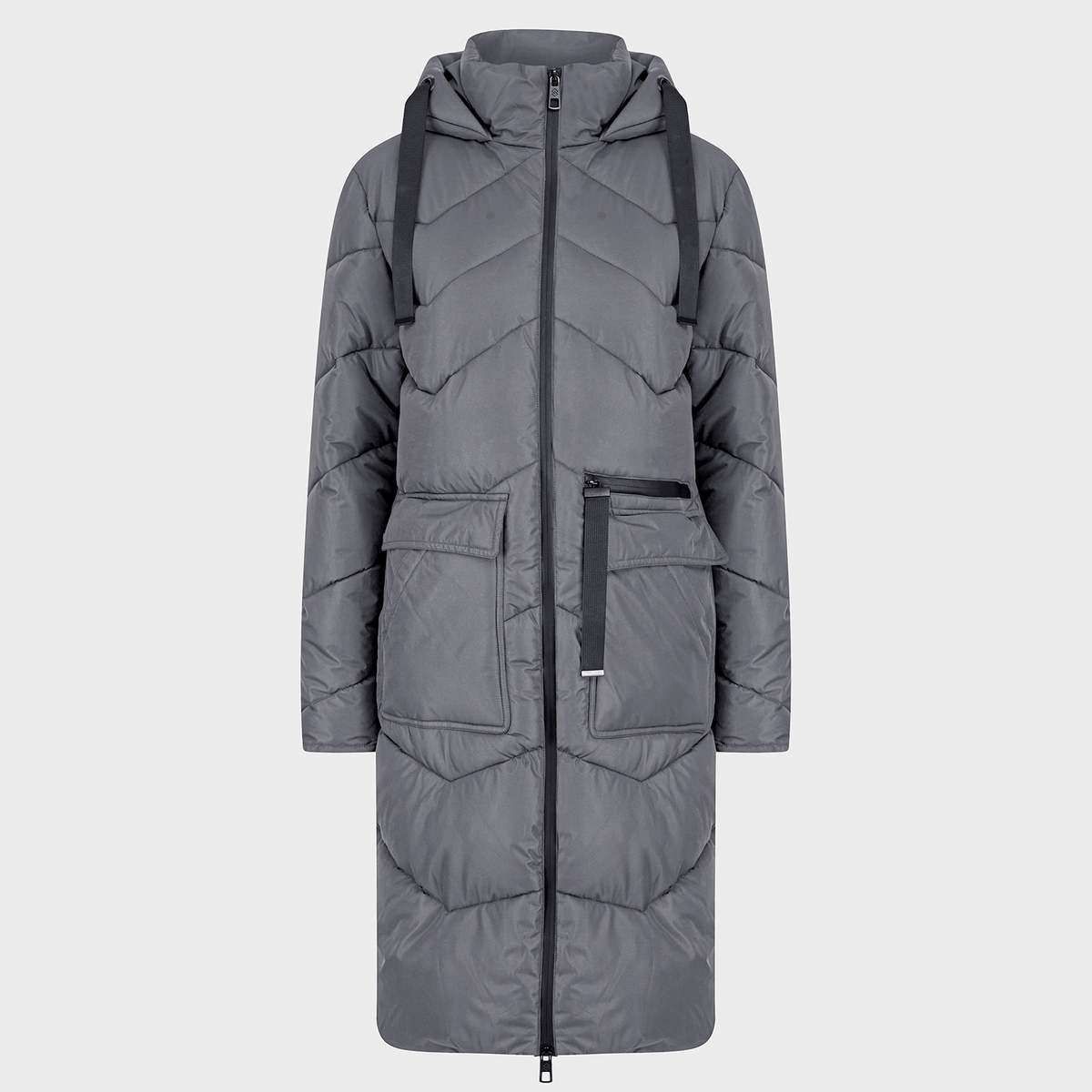 Saint and Sinner Graphite Chevron Padded Coat from You Know Who's
