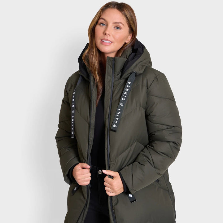 Saint and Sinner Khaki Quilted Coat from You Know Who's